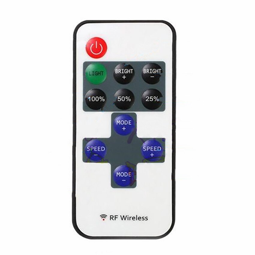 Rf11- toetsen mini led-controller 5-24v draadloze rf monochrome lichtstrip dimmerregelaar enkele afstandsbediening enkele uitgang