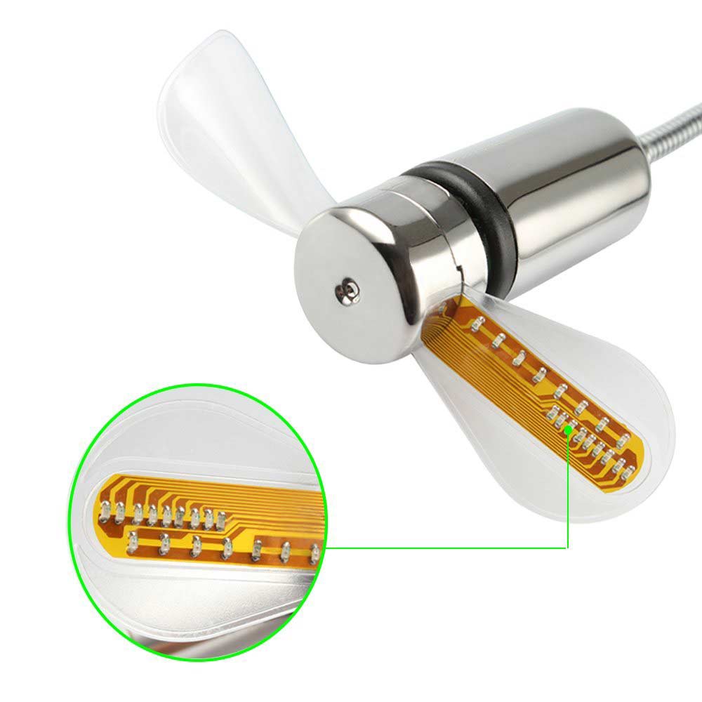 Ingelon mini usb blæser led ur cool farverig eller temperatur display blæser justerbar usb gadget til pc power bank led usb blæser