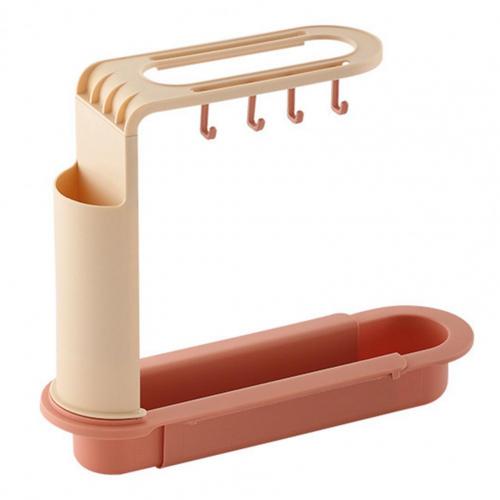 4 Colors Useful Dish Drying Rack Dish Drain Shelf Scalable for Washroom: Pink