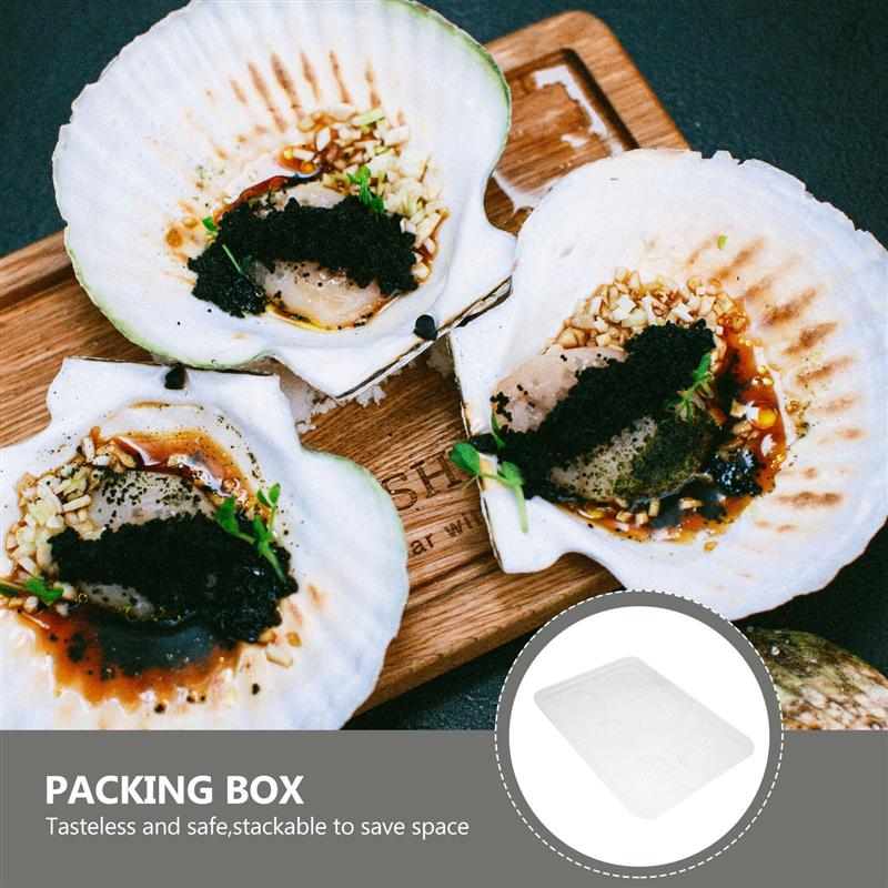 50pcs Packing Box Good Useful Durable Frozen Scallop Box Scallop Packing Box Disposable Scallop Box