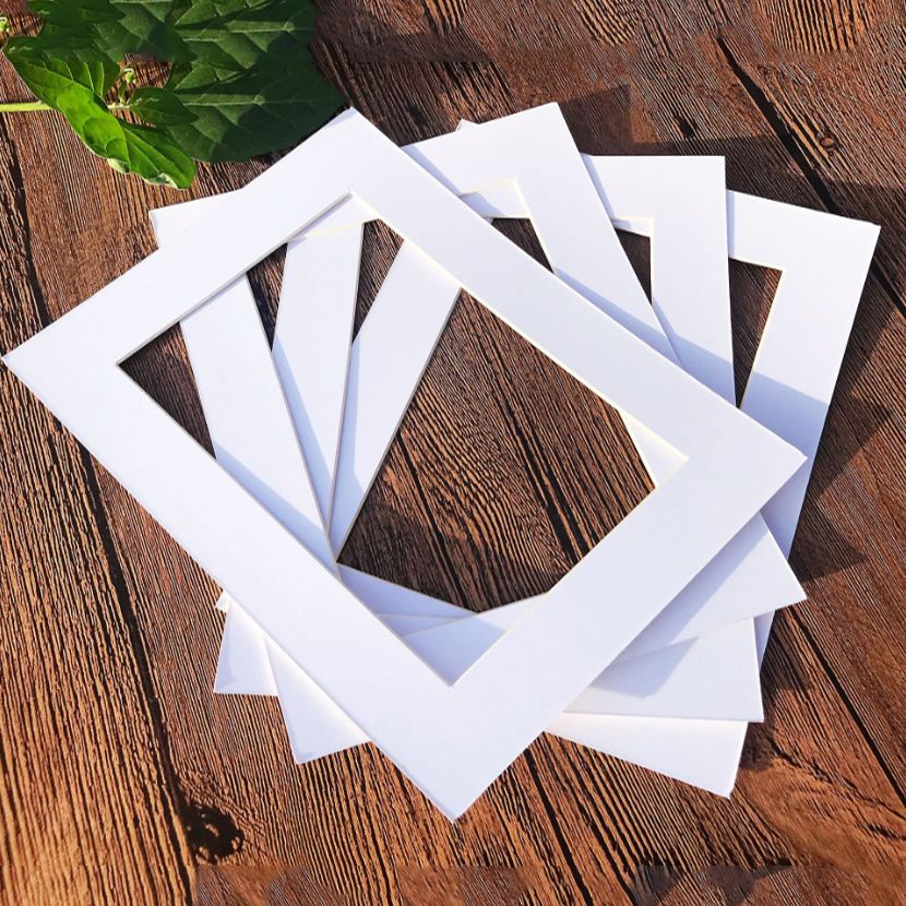 15Pcs White Photo Mats Rectangle Paper Mounts For 6/7/8/10/16 inch A4 A3 Picture Frames Photo Decor Photo Mat Paper Photo Frame: 10 inch