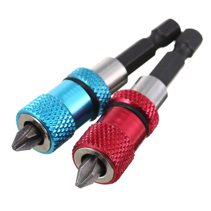 1pcs Screwdriver Bit Holder Adjustable 1/4inch Hex Screw Depth Bit Holder Driver Magnetic Tip Hand Tool Stainless Steel