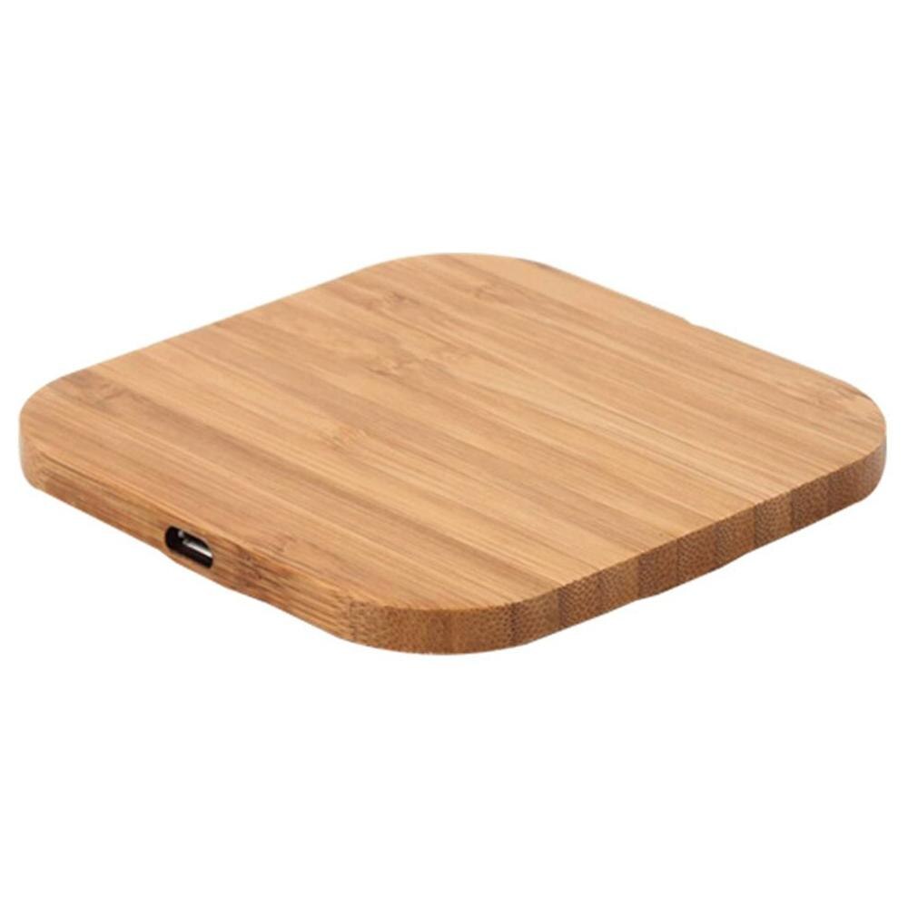 Qi Draadloze Oplader Slim Hout Opladen Pad Mobiele Telefoon Oplader Opladen Mat Voor Samsung Galaxy Note 9 Iphone Draadloze Oplader: Fast Charge / square