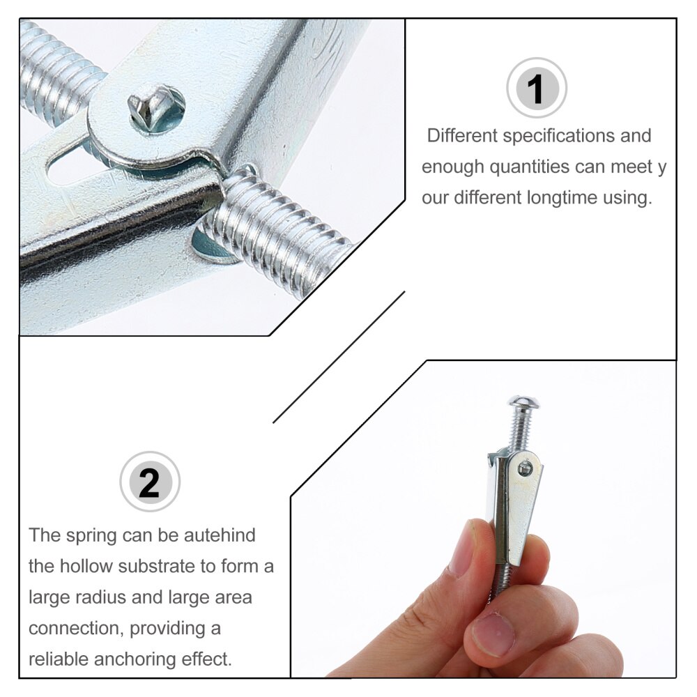 20pcs Toggle Bolts Premium Durable Practical Wing Nut Kit Hanging Heavy Items Bolt for Installation Indoor