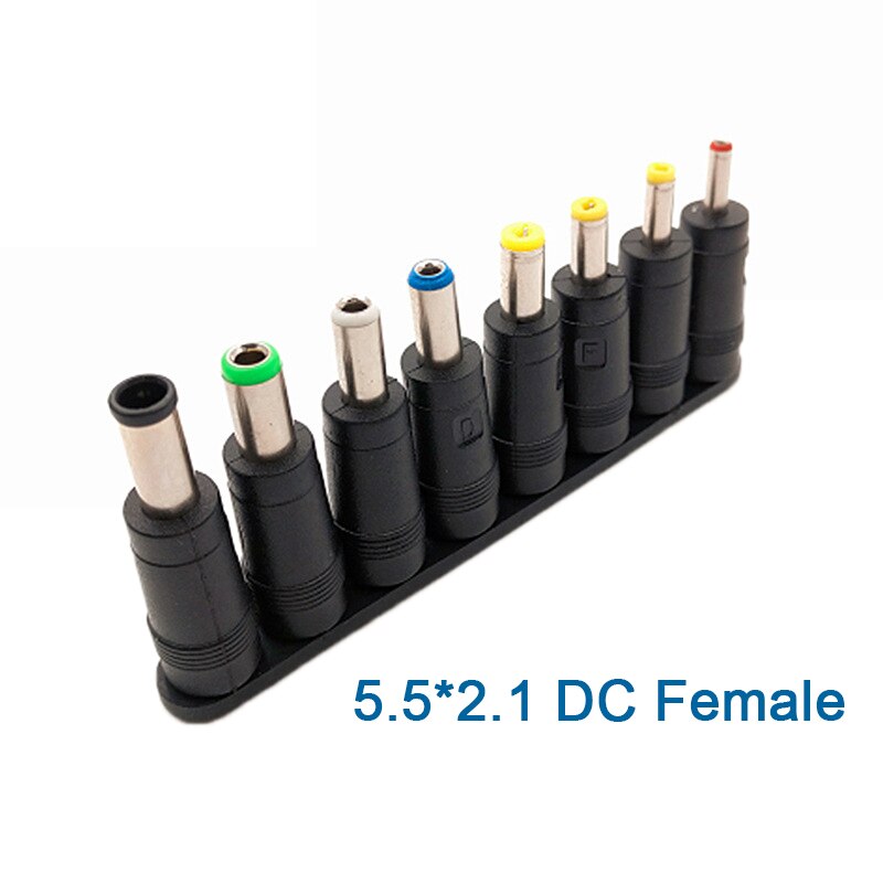 8 stk.  dc 5.5x 2.1 mm hunstikadapterstik stik stik strømadapter