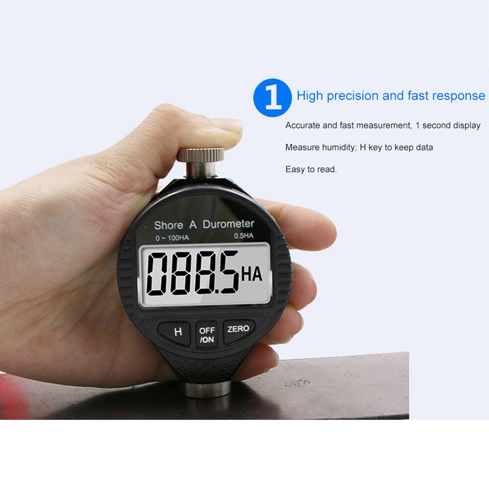 0-100 A/C/D Hardness Digital Shore Hardness Tester Durometer Meter Shore For Plastic Leather Rubber Multi-resin