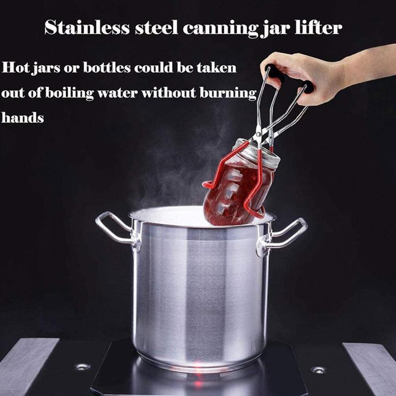 Kitchen Tool Can Tongs Clip Canning Jar Lifter With Grip Handle Heat Resistance Anti-clip Jar Glass Bottle Holder Cans Clamp