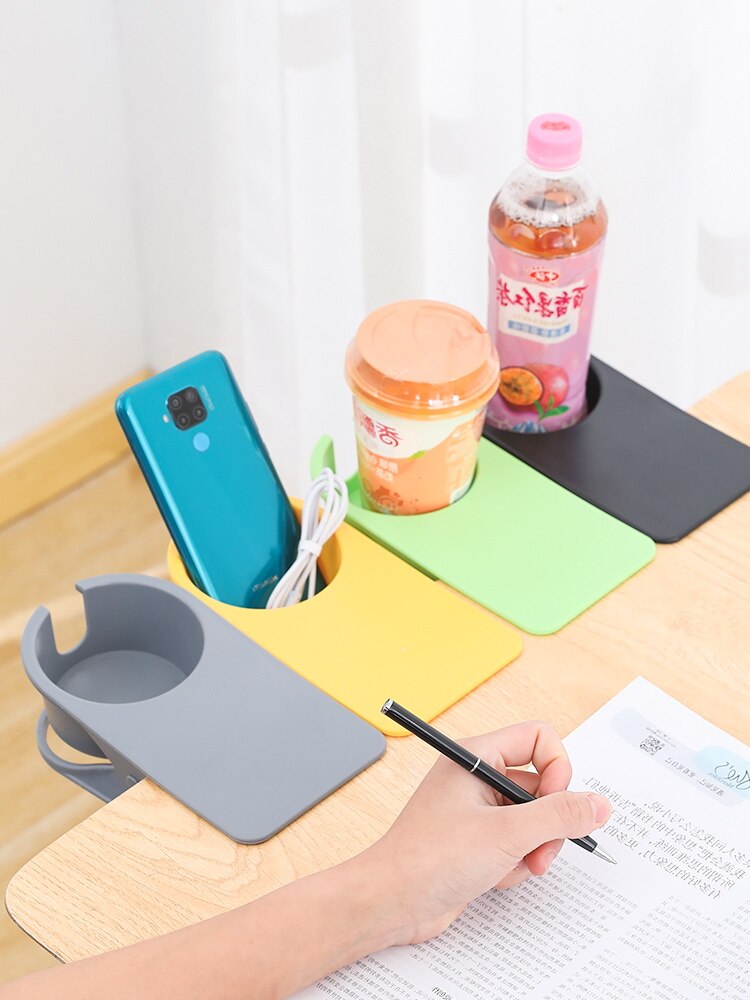 Étagère de rangement créative avec clip, finition de bureau, support pour tasse de table, rangement pour cuisine