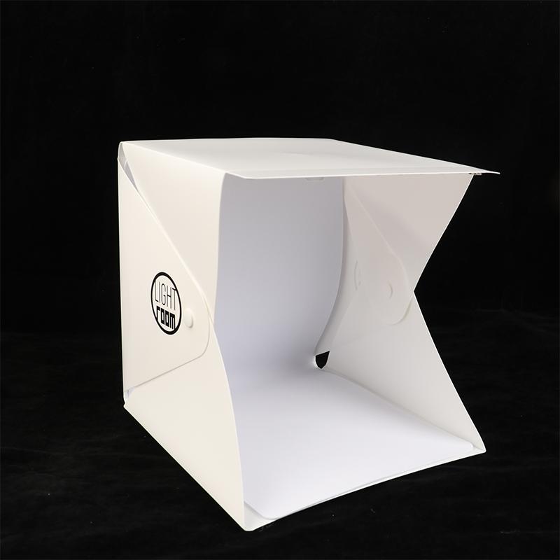 Fotografi led-ljusrum fotostudio ljustält mjuklåda bakgrunder fotolåda för dslr-kamera 22cm bärbar hopfällbar ljuslåda