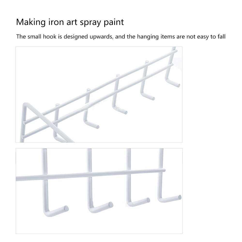 Multifunctional Cabinet Under Hook Kitchen Metal Storage Hanging Holder Shelf Home Storage Rack Nailless Hanging Organizer