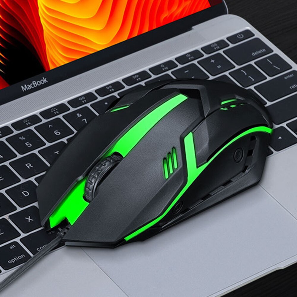 USB Wired Gaming Rainbow RGB Back Light Keyboards Mouse Mice Combos Set Ultra-slim Wired Keyboard