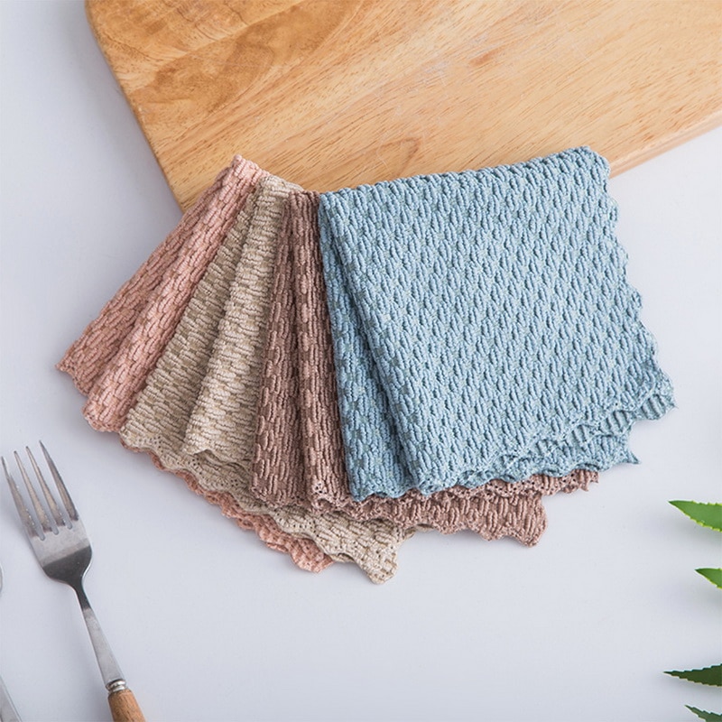 Anti-grease Wiping Rags Kitchen Efficient Super Absorbent Microfiber Cleaning Cloth Home Washing Dish Kitchen Cleaning Towel