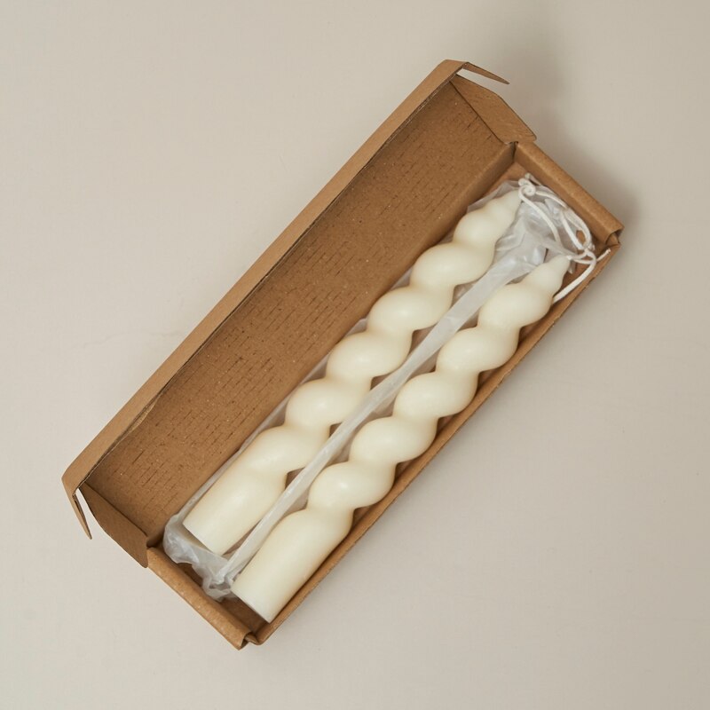 2Pc Spiraal Kaarsen Geurkaars Decoratieve Kaarsen Taper Kaarsen Home Decor Bruiloft Decoratie Centerpieces Kandelaar