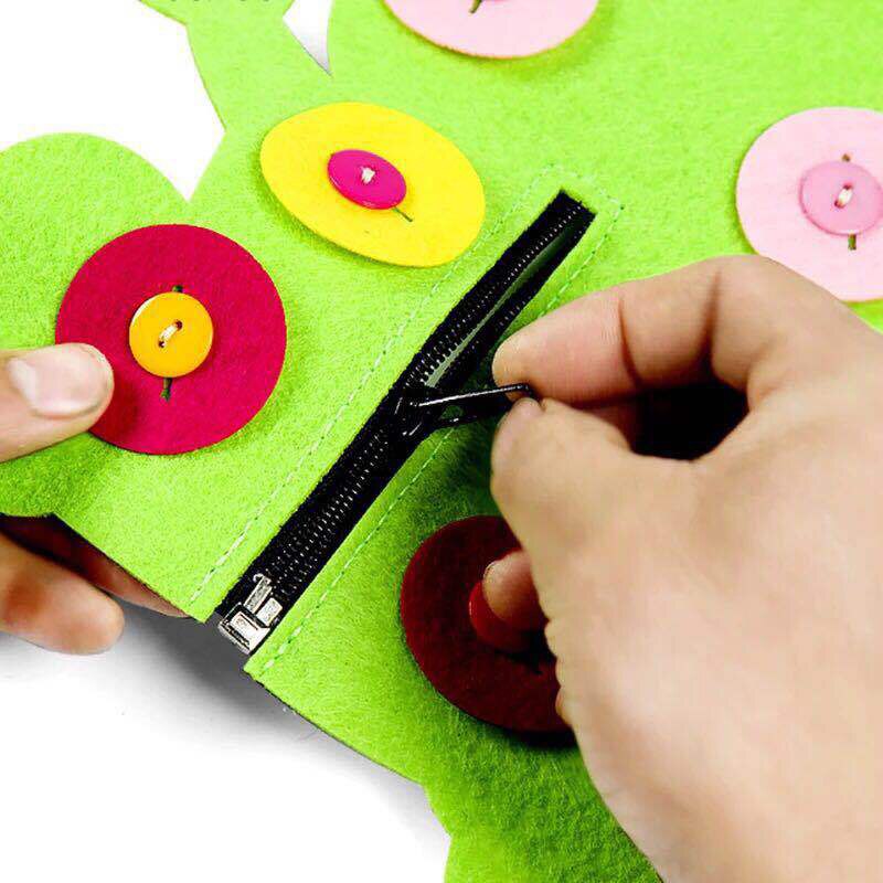 Hand Zipper Button Teaching Kindergarten Manual Diy Weave Cloth Early Learning Education Toys Montessori Baby Teaching Toys