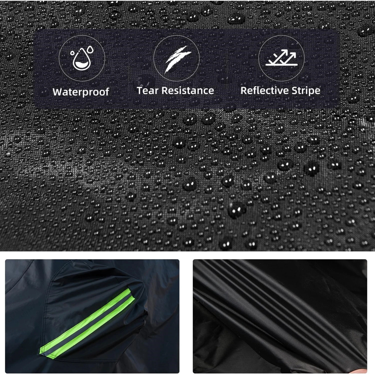 Universele Autohoes Voor Stofdichte Waterdichte Hoezen Voor Alle Weersomstandigheden Voor Auto 'S Buiten Volledig Exterieur Sedan Hoezen Zwart