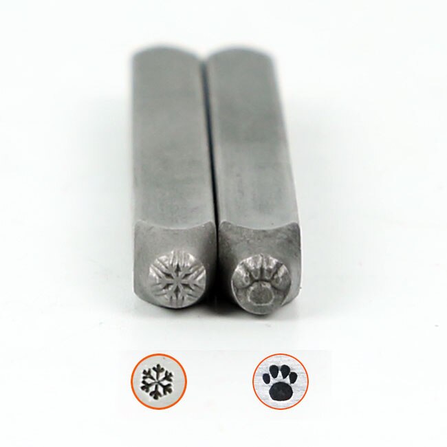Fodaftryk metal smykke stempler,snemønster gør-det-selv armbånd/smykkesymboler stålstempel,pris for 1 stk.: Snefast fod
