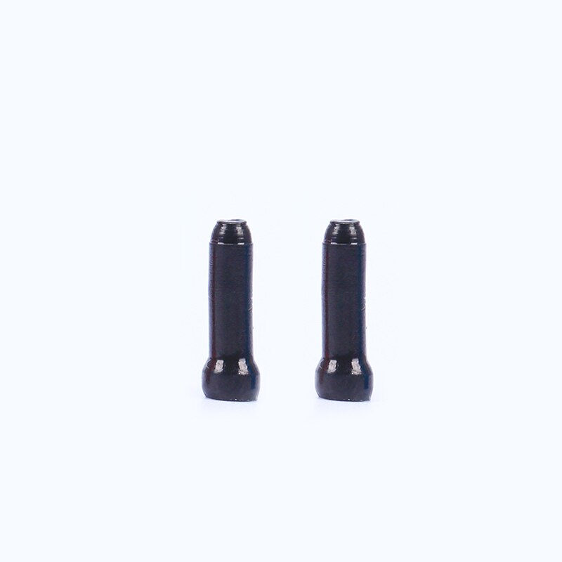 30 pçs alumínio freio de bicicleta deslocamento cabo tampa final ultraleve 7 cores desviador de freio da bicicleta linha capa cabos acessórios: Black