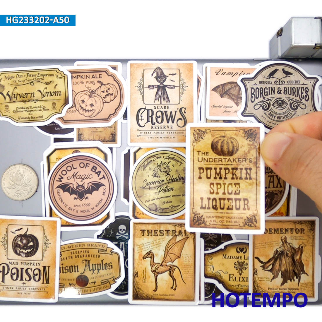 20/30/50 Stück, retro-Alchemie, Lustiges Halloween, Zaubertrank Etiketten Aufkleber, für Flasche, Sammelalbum, Gepäck, Telefon, Laptop, Auto, Motorrad, Fahrrad, Tasse, Tagebuch, Aufkleber Spielzeug