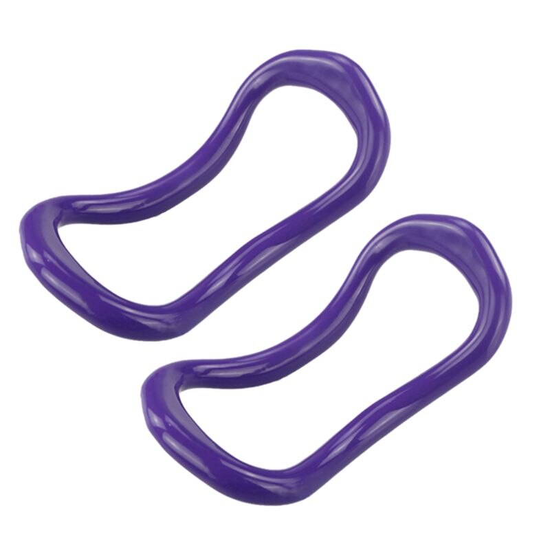 2x Yoga Pilates Ring - PP Stretch Support Circle for Home Workout Fitness: Purple