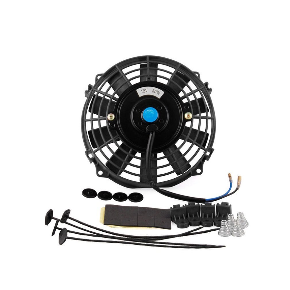Til 7- tommer 12v ultra-tynd radiator køling termoelektrisk ventilator og monteringssæt bil vandtank ventilator bil køleventilator