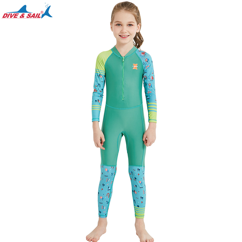 Lycra Dive Skin Wetsuit for Kids Boys Girls One Piece Swimsuit Full Body Sun UV Protection UPF 50+ Swimwear Bath Suit Children: LS-18822C / XXL