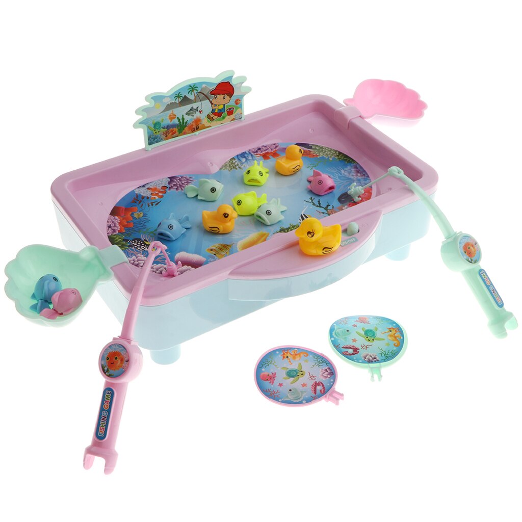 22- teiliges magnetisches angelspielzeug für babys – lustiges elektrisches musik-fischbecken zur förderung der entwicklung