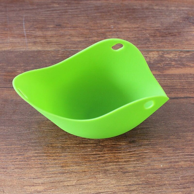 Venta 1 pieza útil bol de forma molde silicona huevos escalfadores cocina utensilios de cocina 4 colores: Green
