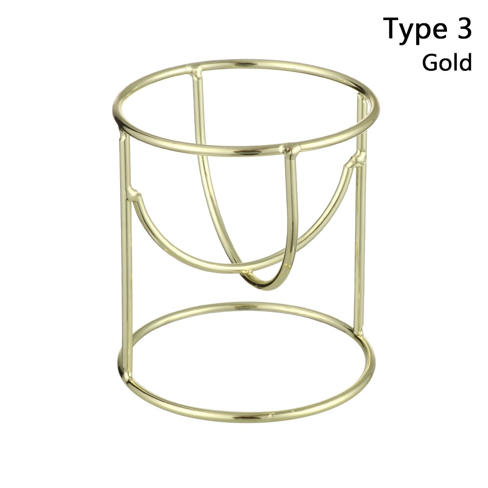 Metall Kristall Ball Basis Hexagon/Krone/Ei bilden Kugel Stein Unterstützung Anzeige Stand Figur Halfter Heimat Dekor Schreibtisch ornamente: B-6