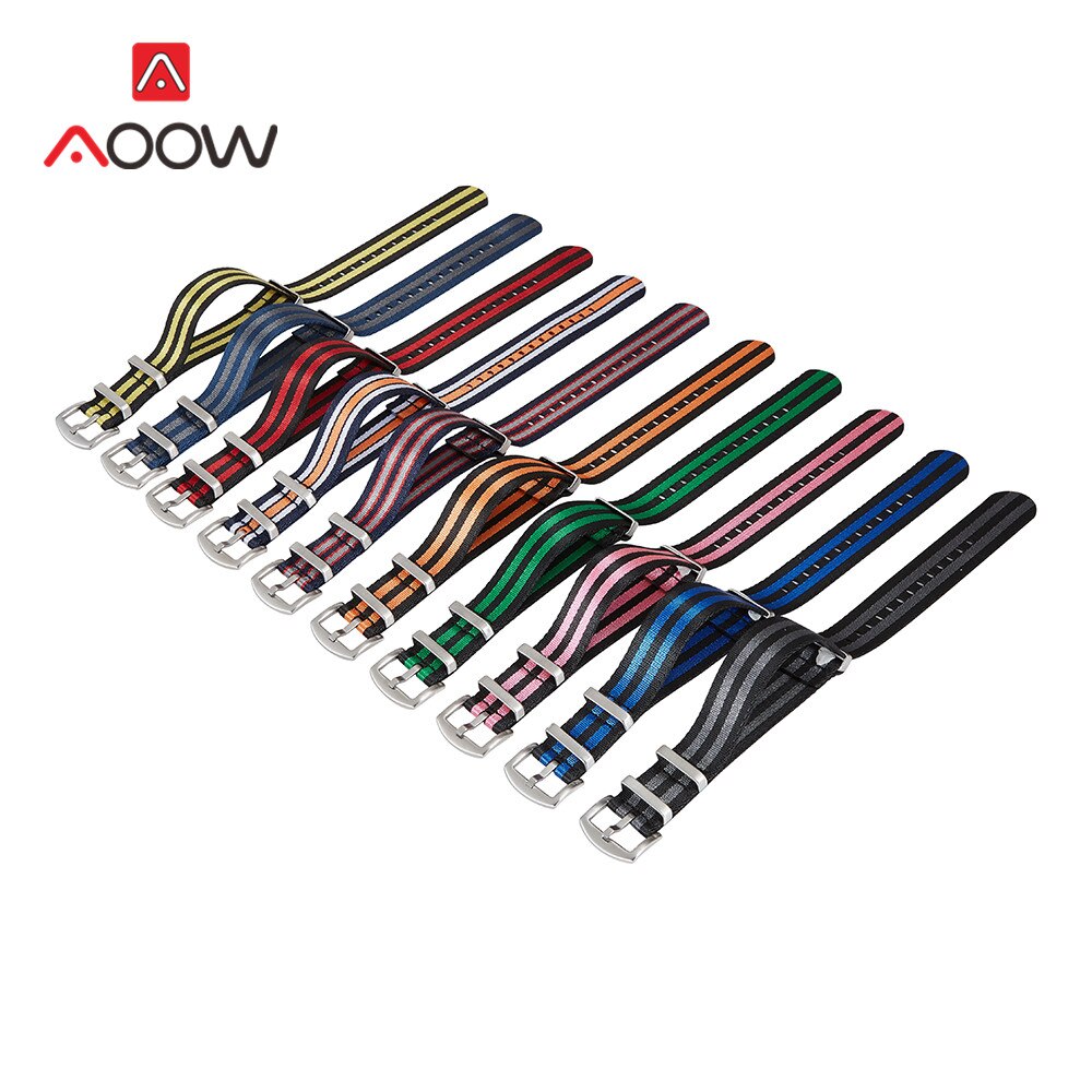 Heavy duty nylon nato horlogeband 20mm 22mm zulu band roestvrijstalen gesp heren vervangende armband horloge accessoires