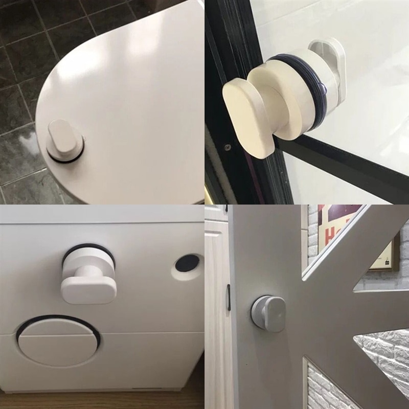 Hvid vakuum sugekop håndtag skydedør skuffe håndtag toilet cover håndtag badeværelse tilbehør