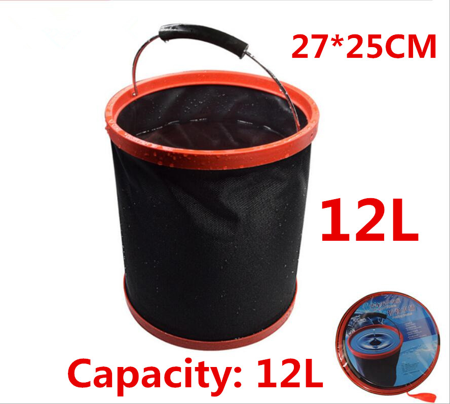 Aankomst Draagbare Grote Capaciteit Outdoor Camping Vissen Folding Water Emmer Auto Opslag Container Draagbare Vissen Tools Bs