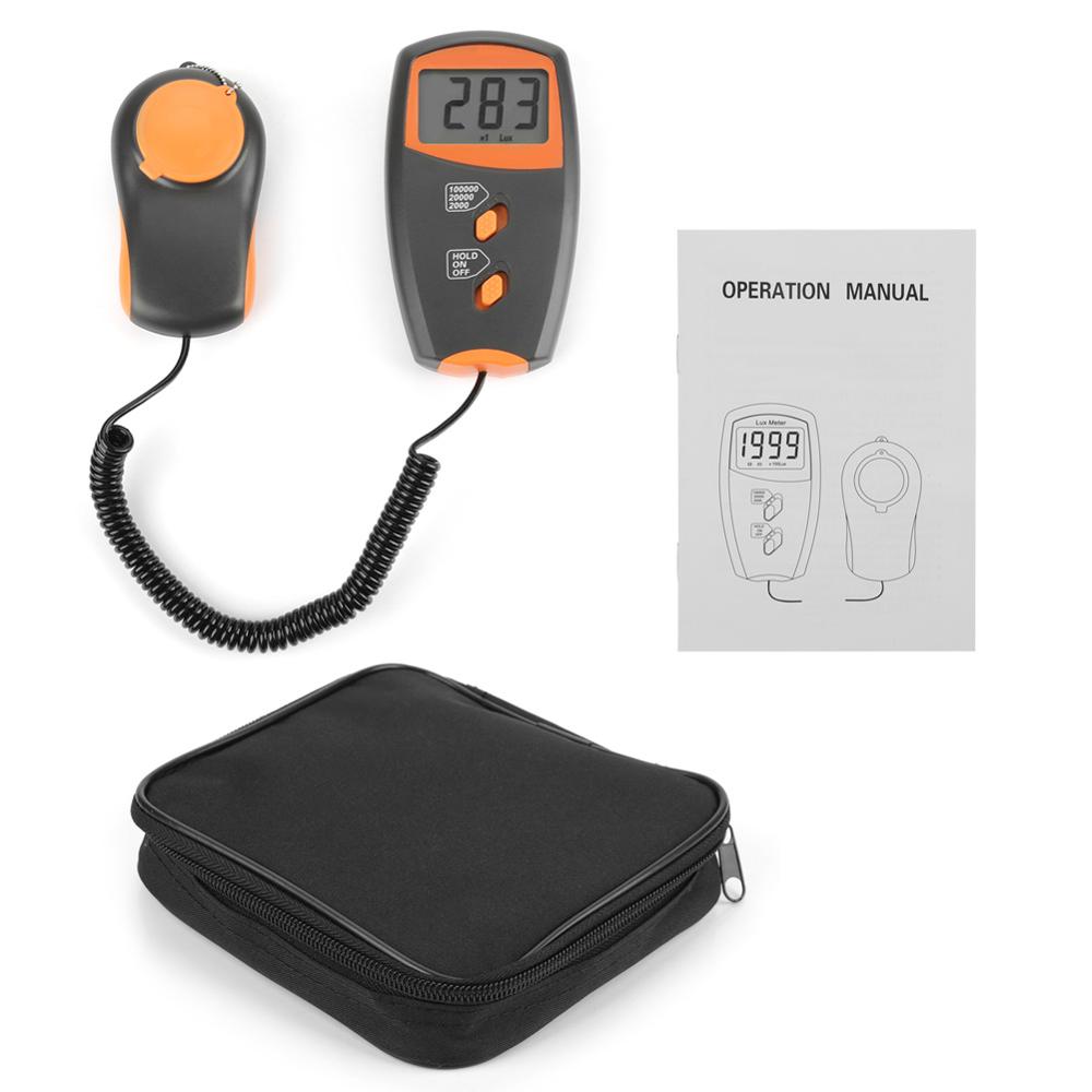 Handheld Mini Digital LUX Meter Digital Luxmeter LCD Display Light Meter Environmental Testing Illuminometer LX1010BS