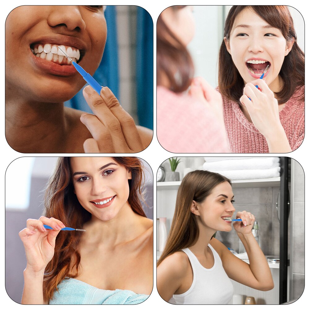 30Pcs Toothpicks Interdental Brush Toothpicks Picks Brush Picks Cleaning Brushes