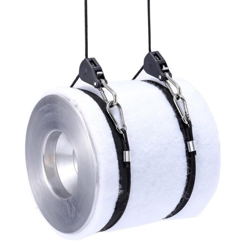 2pcs 1/8" Pulley Rope Ratchet Heavy Locking Hanger Lifting Lanyard For Tent Room Fan Grow Plant