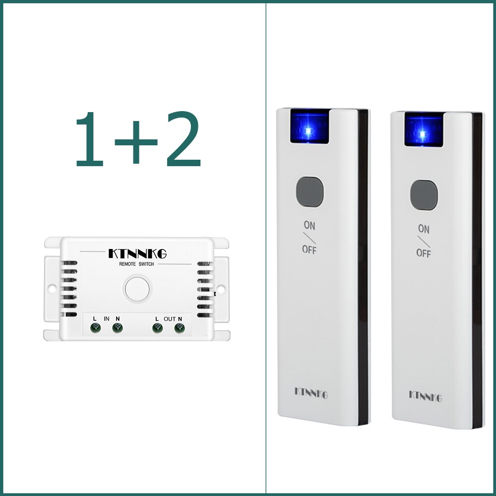 433MHz Funk-Fernbedienungsschalter - 1-Kanal 220V AC - Wandmontage RF - Standard Ein/Aus: Kit 6