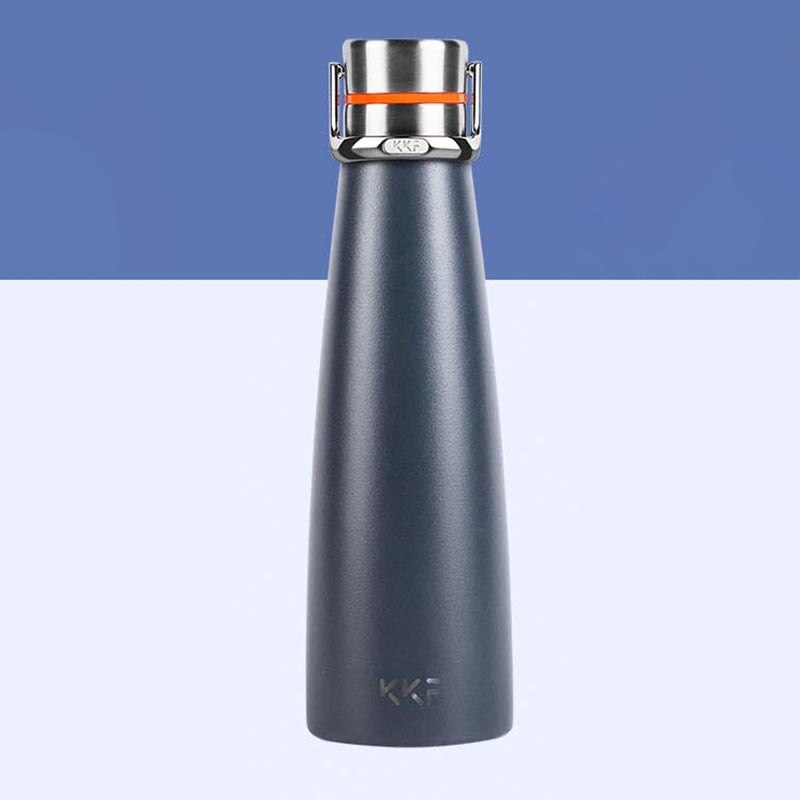 Xiaomi KKF Vacuum Bottle 24h Insulation Cup Thermoses Stainless Steel Thermos Flask 475ML Travel Mug Portable Sports Cold Cup: Gray