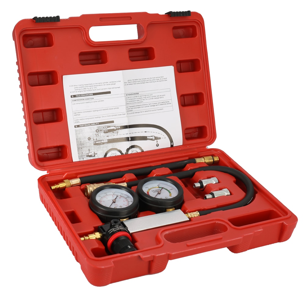 Compression Leakage Detector Kit Set Auto Cylinder Leak Tester Petrol