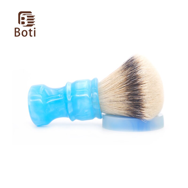 Boti Pinsel-handgefertigt Blau Harz Griff Bart Pflege Werkzeug Rasieren Pinsel Griff Original Für Männer