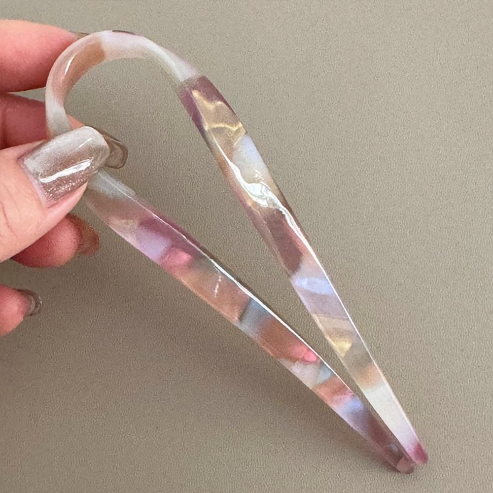 Frisur Werkzeug Haarschmuck Haar gabel U-förmige Stirnbänder Haars täbchen Acetat Kopf bedeckung Haarnadel für Frauen/Mädchen: rot