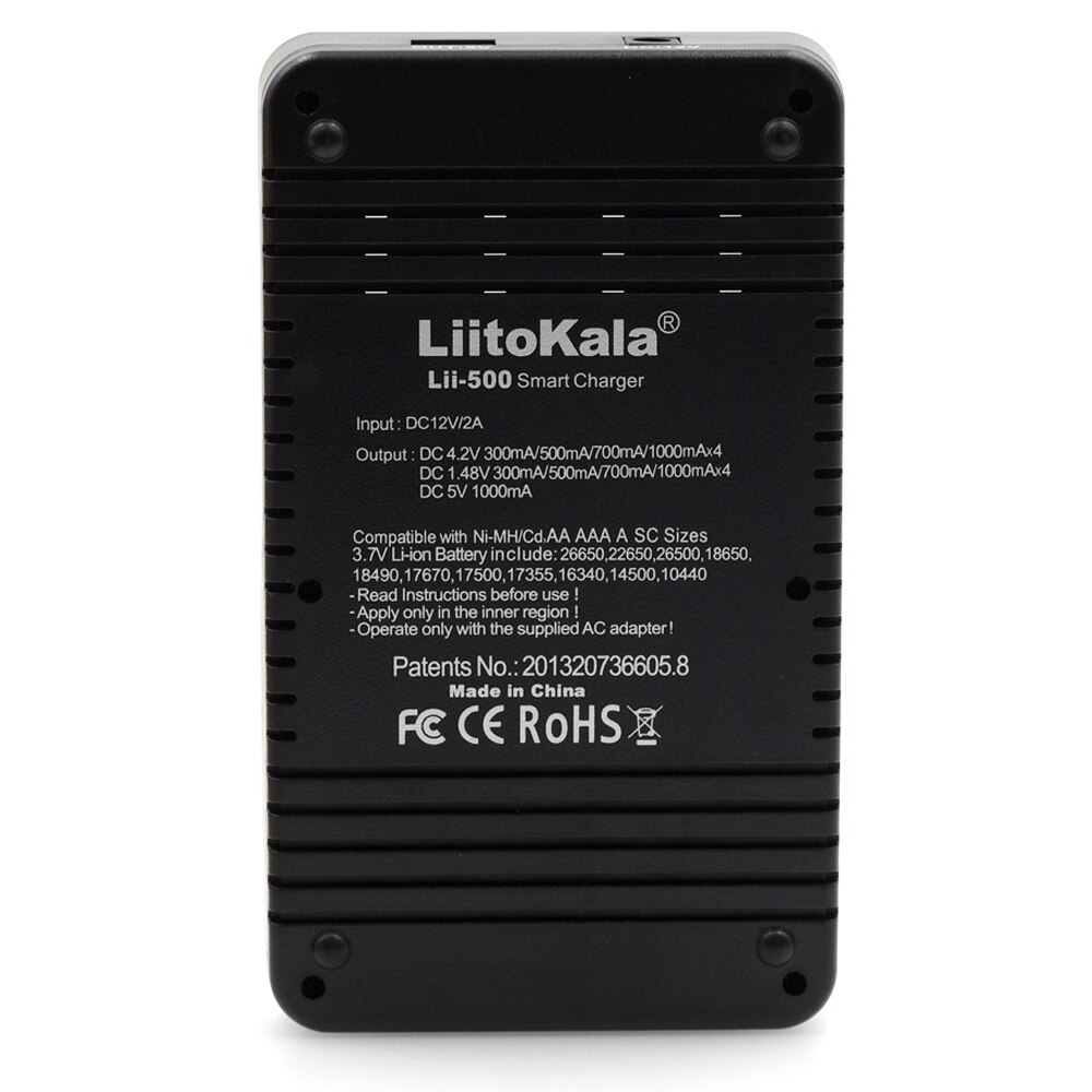 Ekte / opprinnelig liitokala lii 500 18650 batterilader støtte batteri sjekk test frakt / utladning til 18650 aa aaa nimh