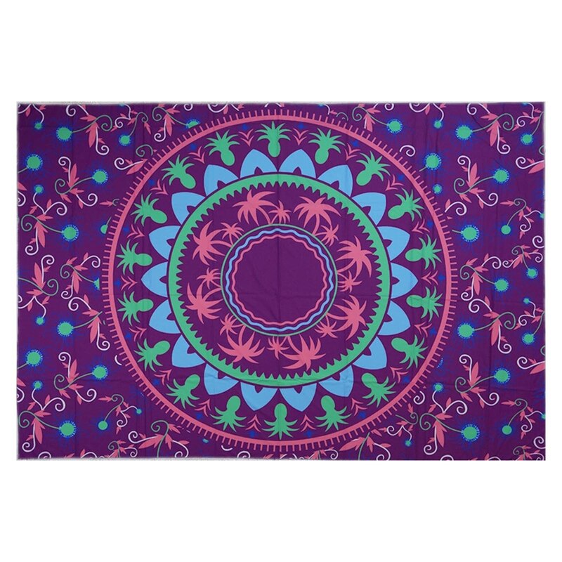 Indiano Mandala elefante stampa digitale 3D appeso a parete arazzo telo cavalla tenda da viaggio coperta da campeggio decorazione domestica M7DA: VIOLA