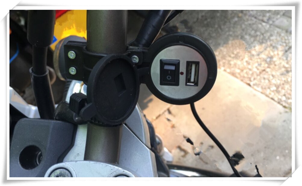 12V-24VUniversal motorcycle modified shape USB charger with switch for Ducati HYPERMOTARD 821 SP 939 SP 1100 S EVO SP 796