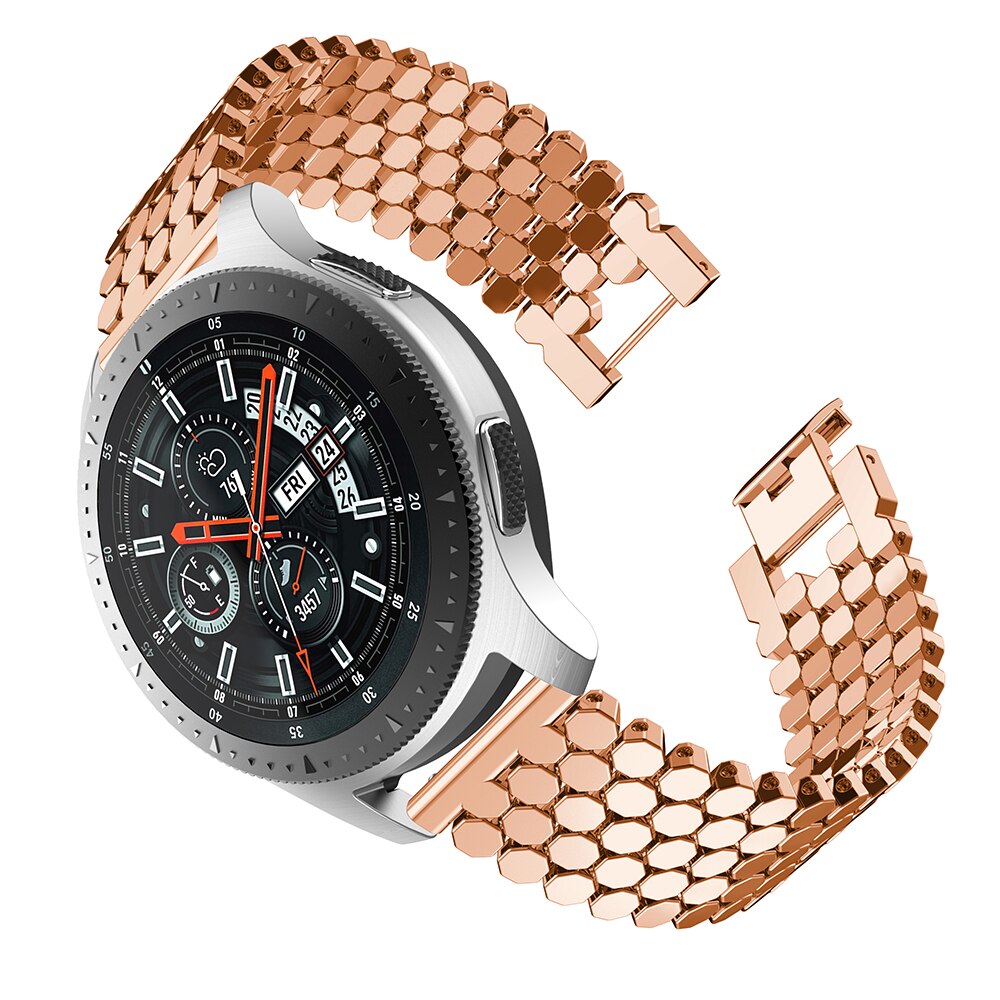 Newstainless Steel Vervanging Smart Horloge Band Voor Samsung Galaxy Horloge 46Mm Armband Horloge Band Mode Riem 22Mm Voor gear S3: Rose gold