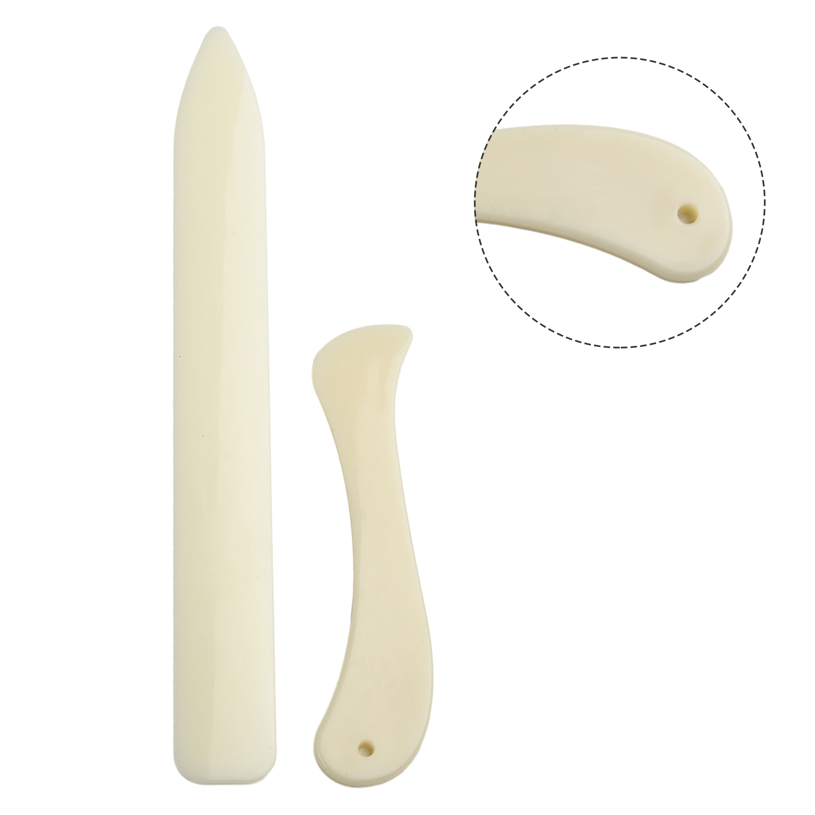 2pcs Set Bone Folder Craft Tools Pastic Open Leather Folding Creasing Paper DIY Handmade Bookbinding Cards Tool Scrapbooking
