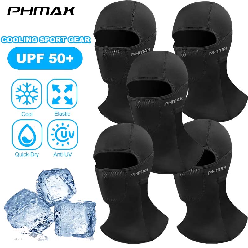 PHMAX Motorrad-Reitmaske, Windschutz und Wärme, atmungsaktiv, Vollgesichtsmaske, Sturmhaube, Mütze, Schal, Kapuze, Moto, Radfahrer, Windkappe: dunkel Grau