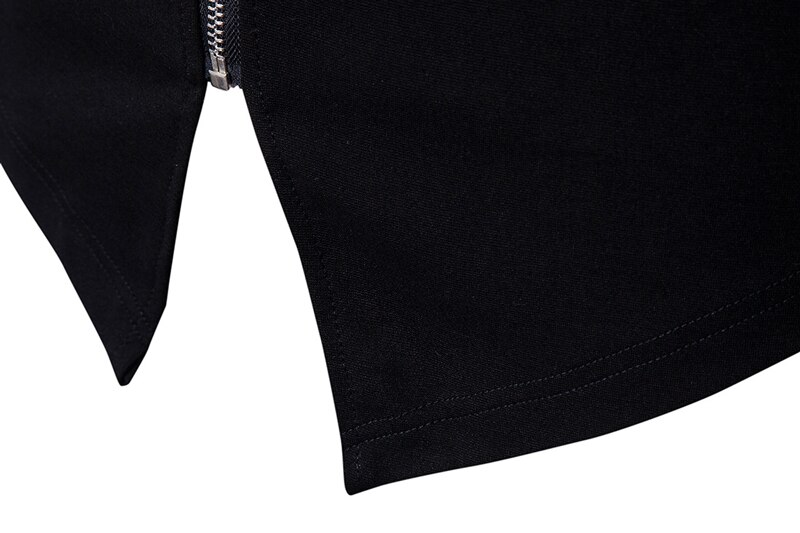 Rollkragenpullover Männer Patchwork PU Leder Ärmel Lange Herren Strickjacken Beiläufige Dünne Reißverschluss Schwarz ziehen Homme