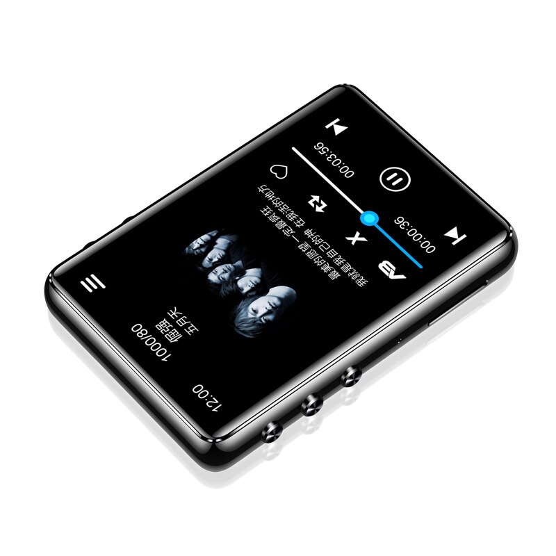 Bluetooth 5.0 Mp3 Player 2.4 Inches Full Touch Screen Built-in Speaker 8G 16G 32G with E-Book FM Radio Recorder Video Playback