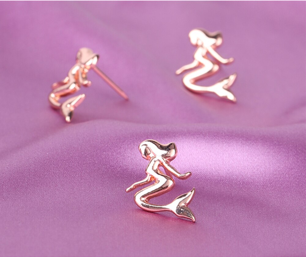 Rose Gold Mermaid Push Pins Decoratieve Thumb Kopspijkers Set van 6 Metalen Markering Tekening Punaises voor Foto Muur Kaart Kurk boards