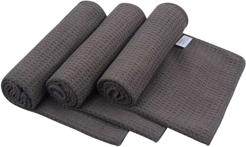 SUNLAND Microfiber Sports Workout Gym Towels Fitness Sweat Towels For Men Women Lightweight Fast Drying 3 Pack 16Inx32In: Grey / 5pcs