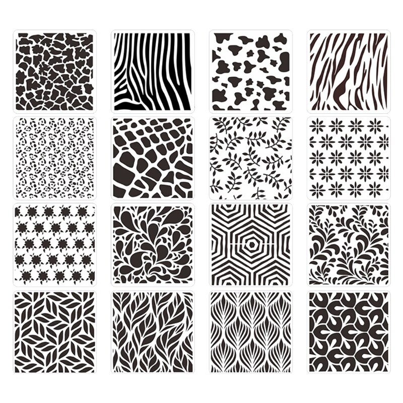 Grand pochoir pour animaux de compagnie, 20 pièces, 16 pièces, petit gabarit de géométrie pour enfants, adultes, peinture auxiliaire anti-rayures, outil de Graffiti pour bricolage: Animal pattern